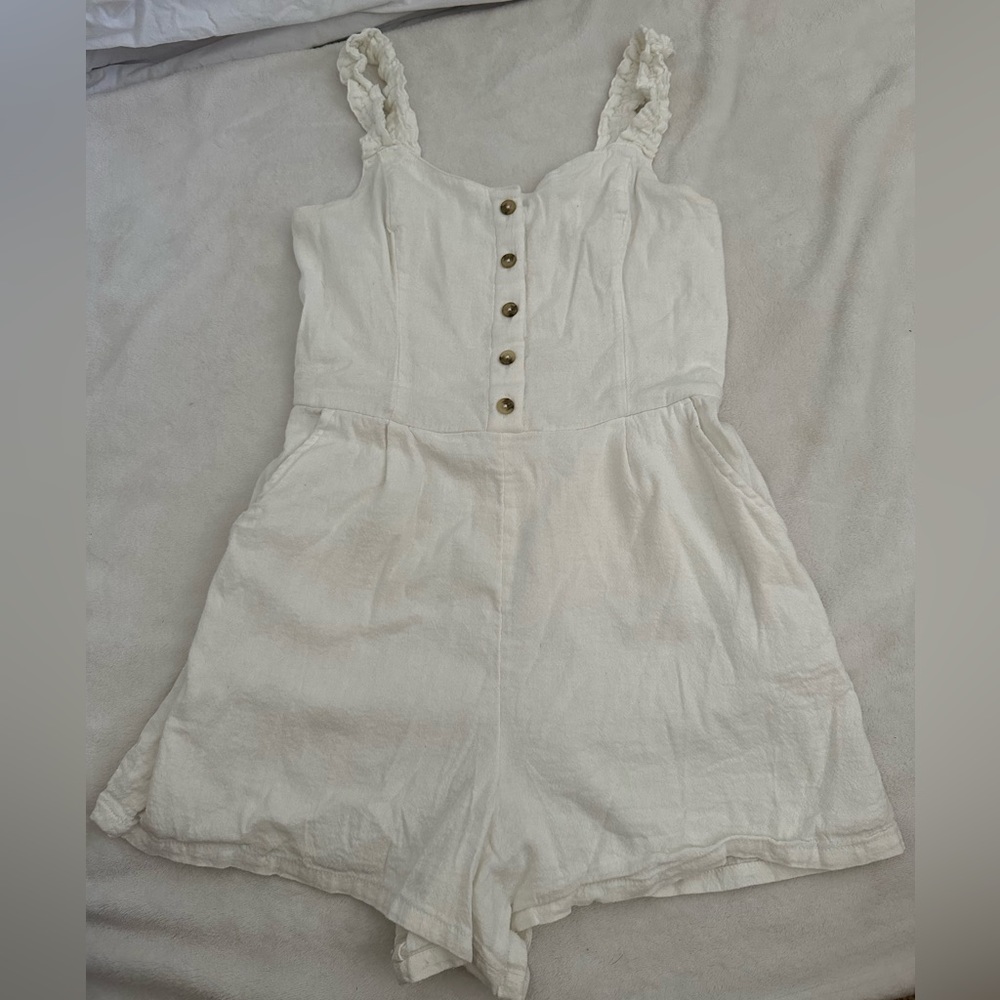Women’s medium white romper from Hollister.